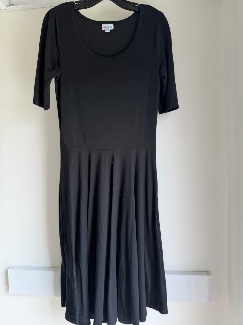 LuLaRoe Black Scoop Neck Midi Dress